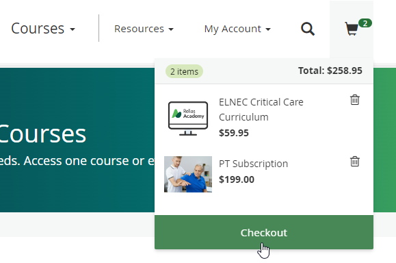 Purchasing Courses on Relias Academy