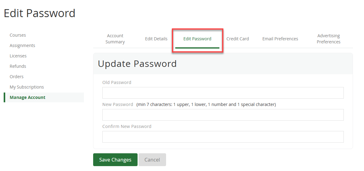 Password Reset and Change on Relias Academy